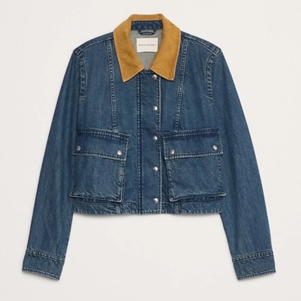 Banana Republic denim trapeze jacket - Picture 2 of 8